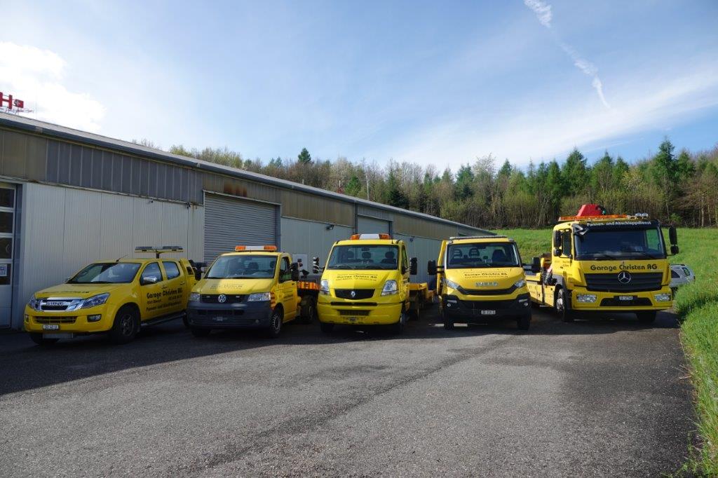 Abschleppfahrzeuge der Garage Christen